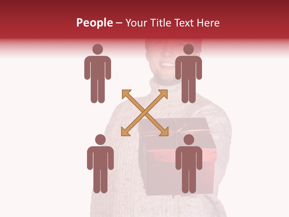Men White Gift PowerPoint Template