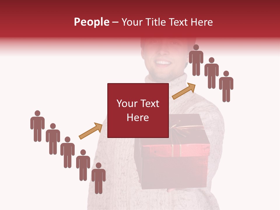 Men White Gift PowerPoint Template