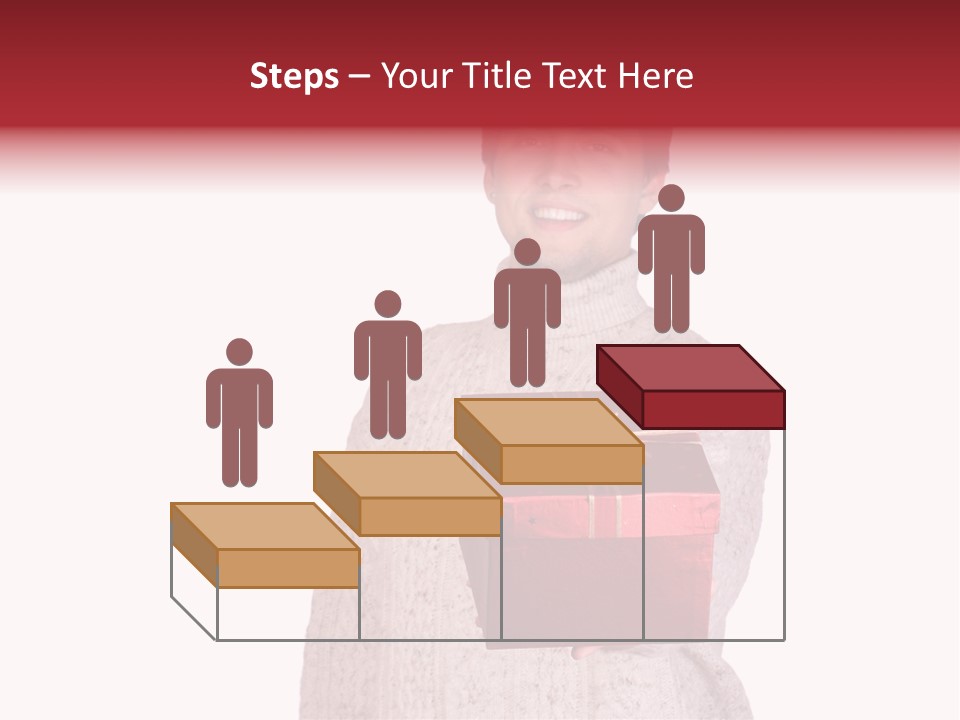 Men White Gift PowerPoint Template