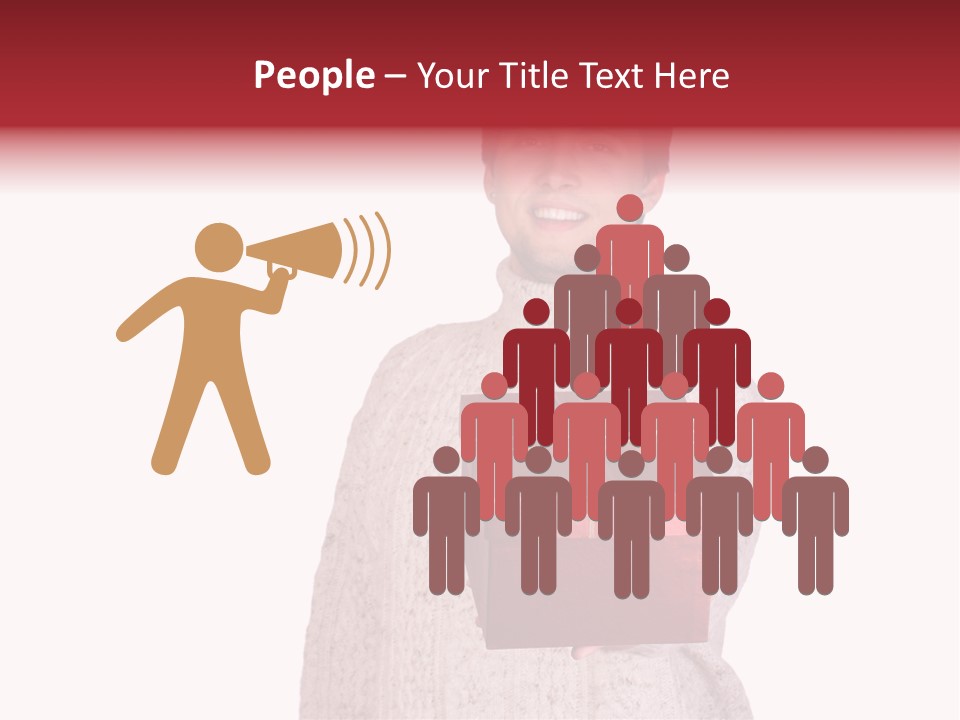 Men White Gift PowerPoint Template