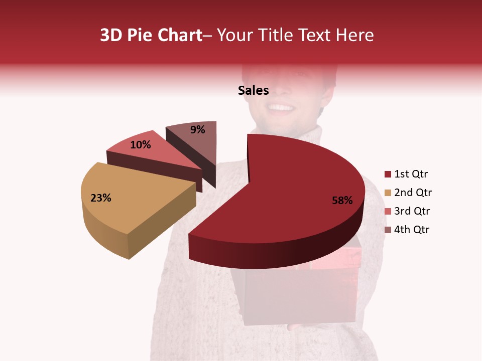 Men White Gift PowerPoint Template