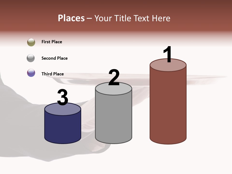 Glove Silver Waiter PowerPoint Template