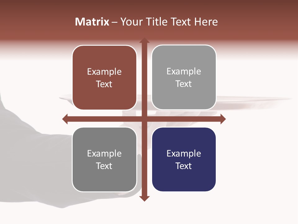 Glove Silver Waiter PowerPoint Template