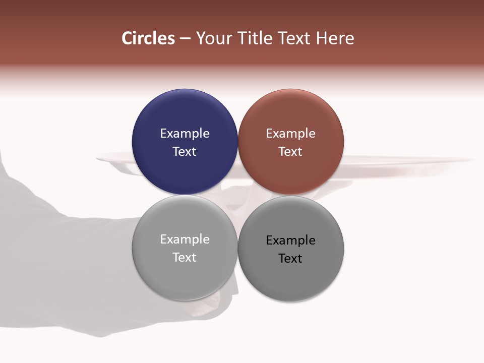 Glove Silver Waiter PowerPoint Template