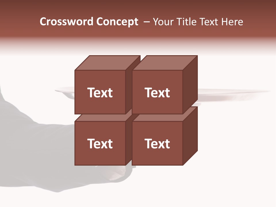 Glove Silver Waiter PowerPoint Template