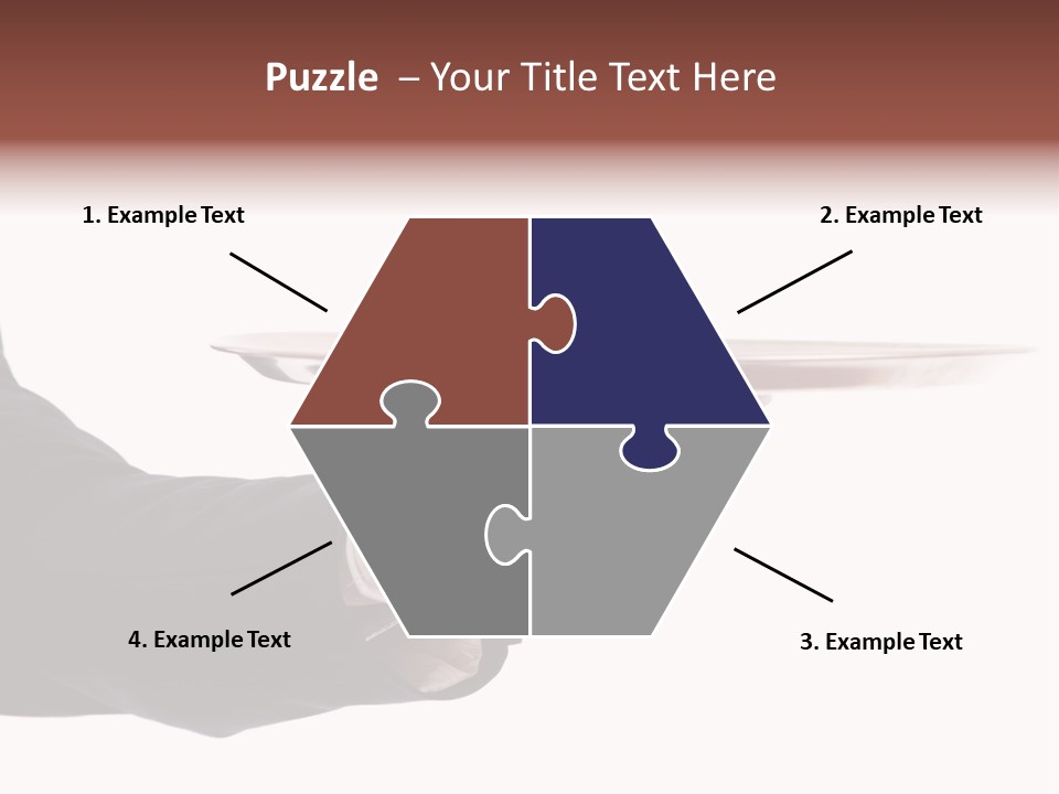 Glove Silver Waiter PowerPoint Template