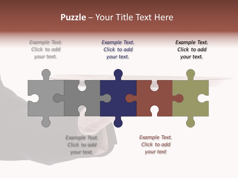 Glove Silver Waiter PowerPoint Template