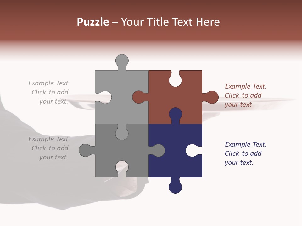 Glove Silver Waiter PowerPoint Template