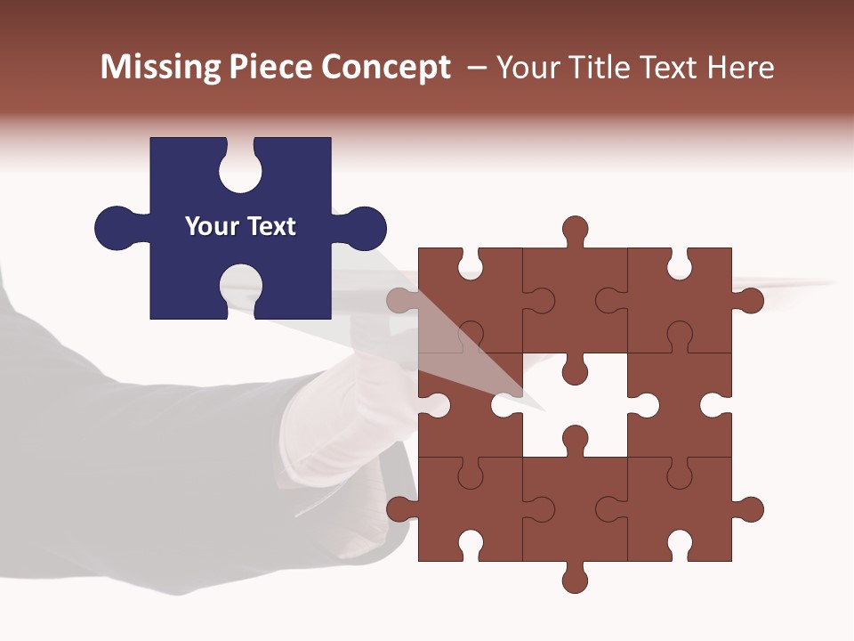 Glove Silver Waiter PowerPoint Template