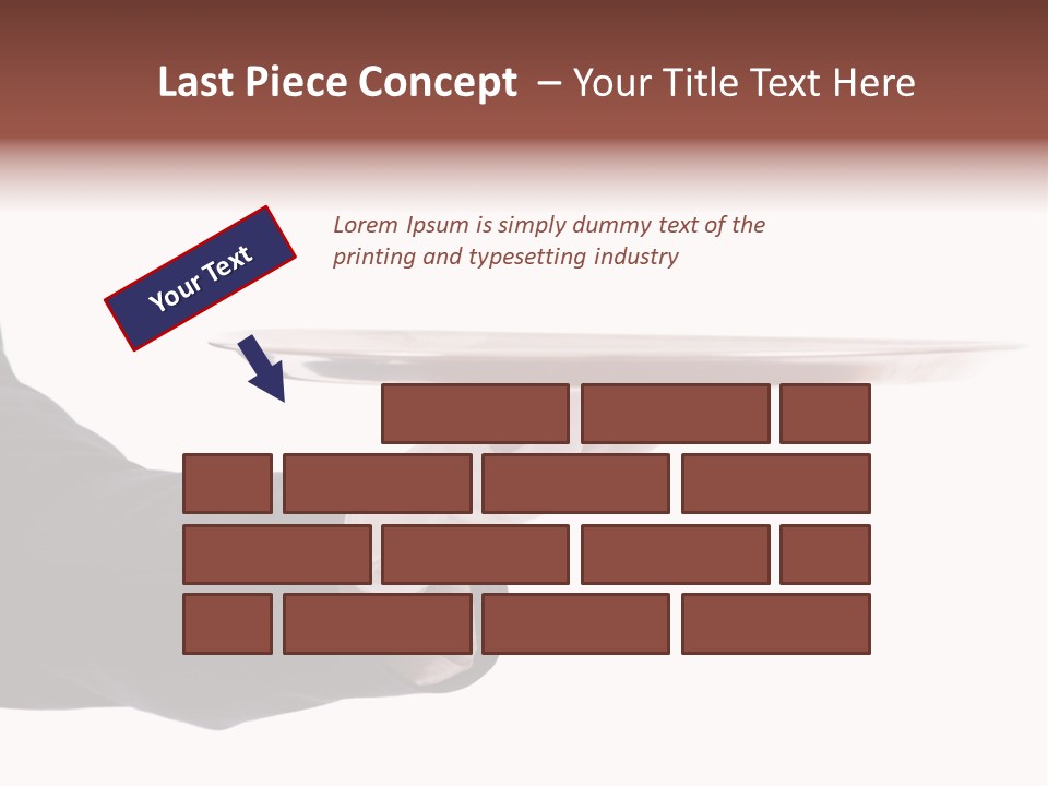 Glove Silver Waiter PowerPoint Template