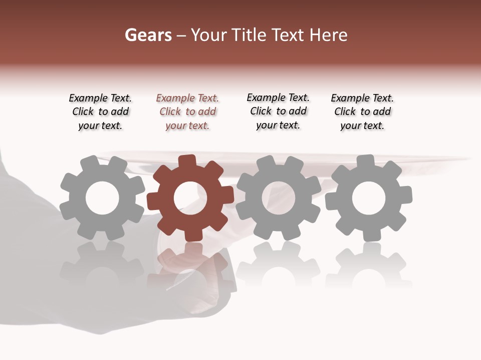 Glove Silver Waiter PowerPoint Template