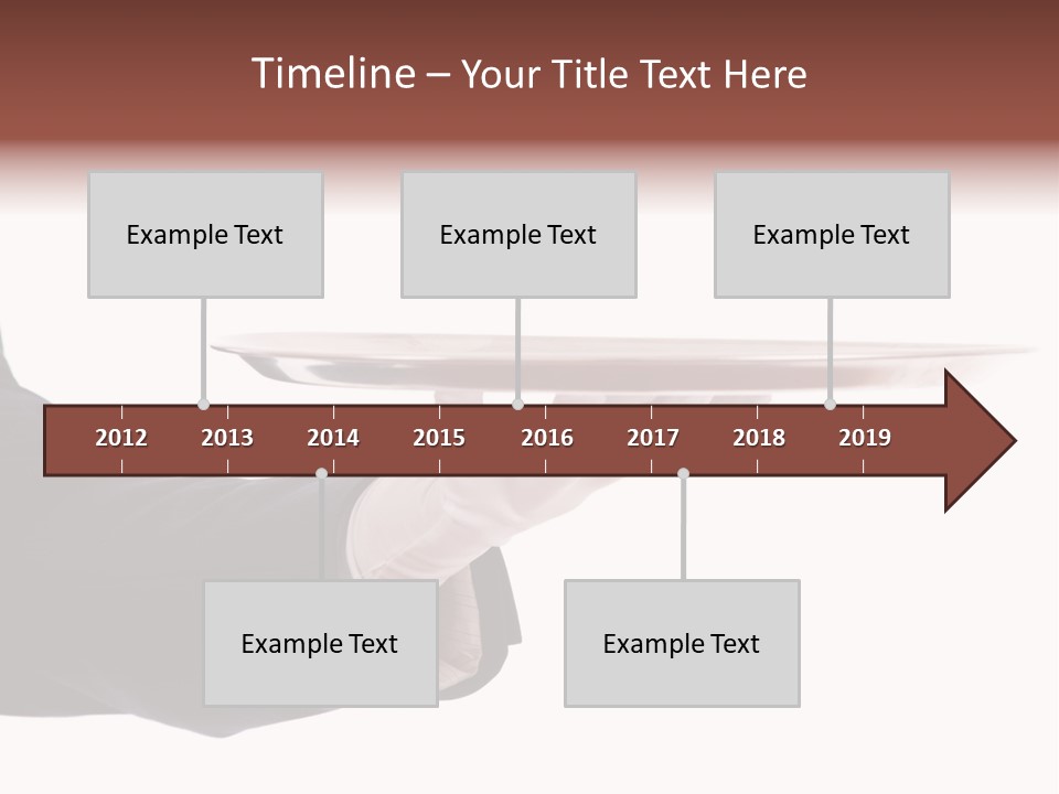 Glove Silver Waiter PowerPoint Template