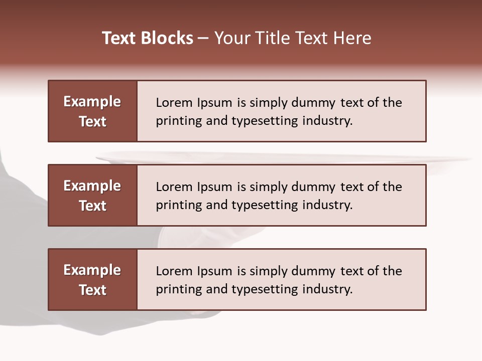 Glove Silver Waiter PowerPoint Template