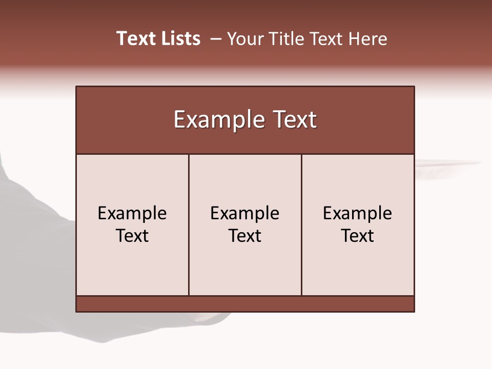 Glove Silver Waiter PowerPoint Template