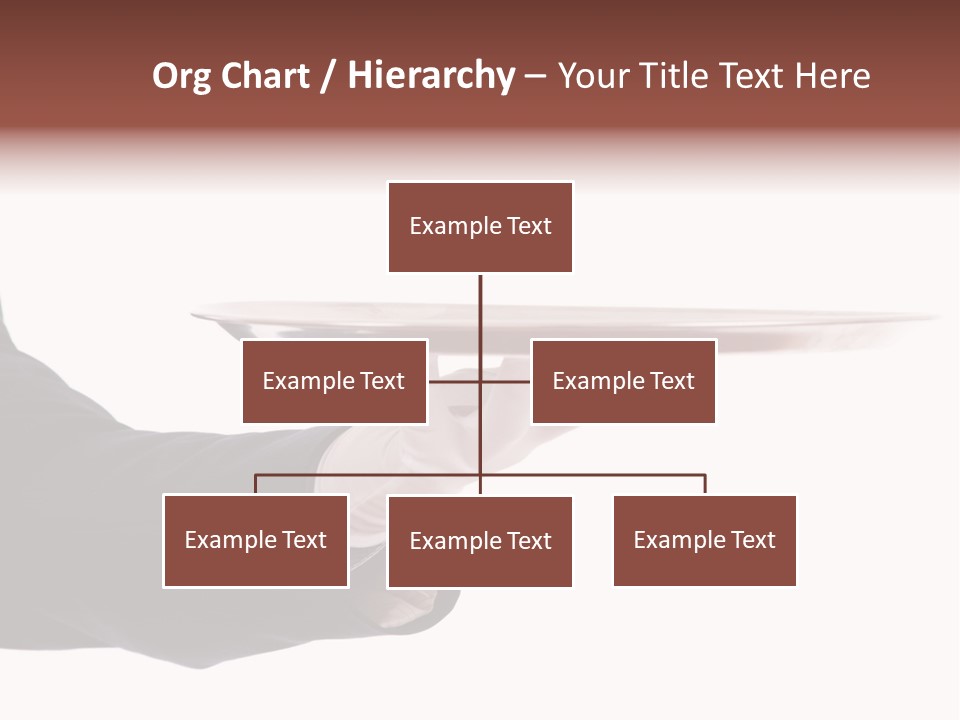 Glove Silver Waiter PowerPoint Template