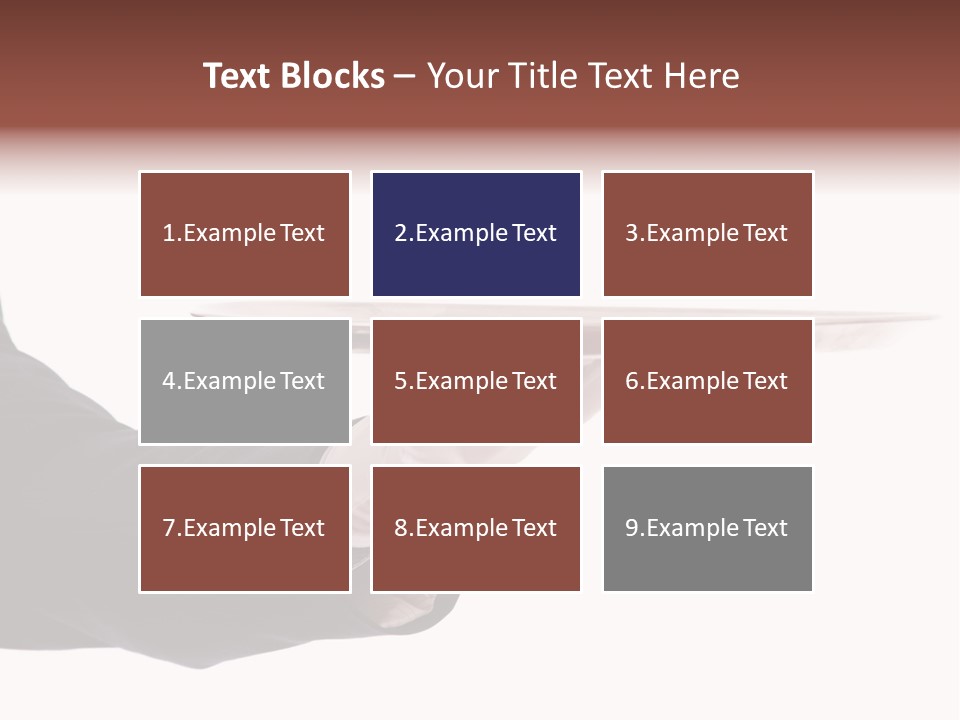 Glove Silver Waiter PowerPoint Template