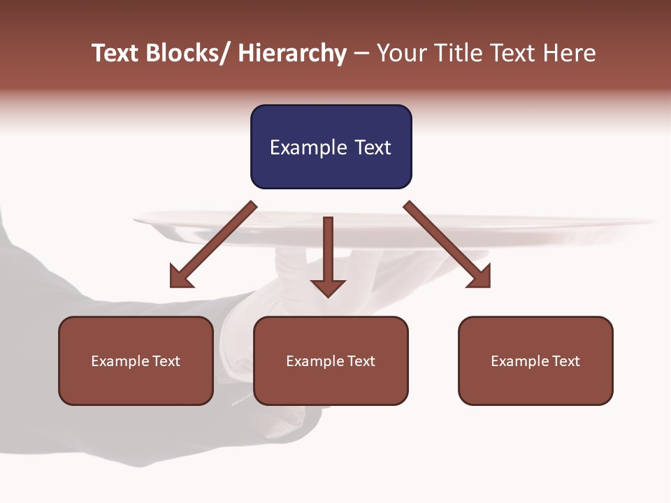 Glove Silver Waiter PowerPoint Template