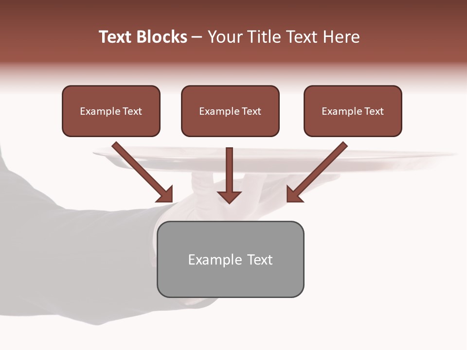 Glove Silver Waiter PowerPoint Template