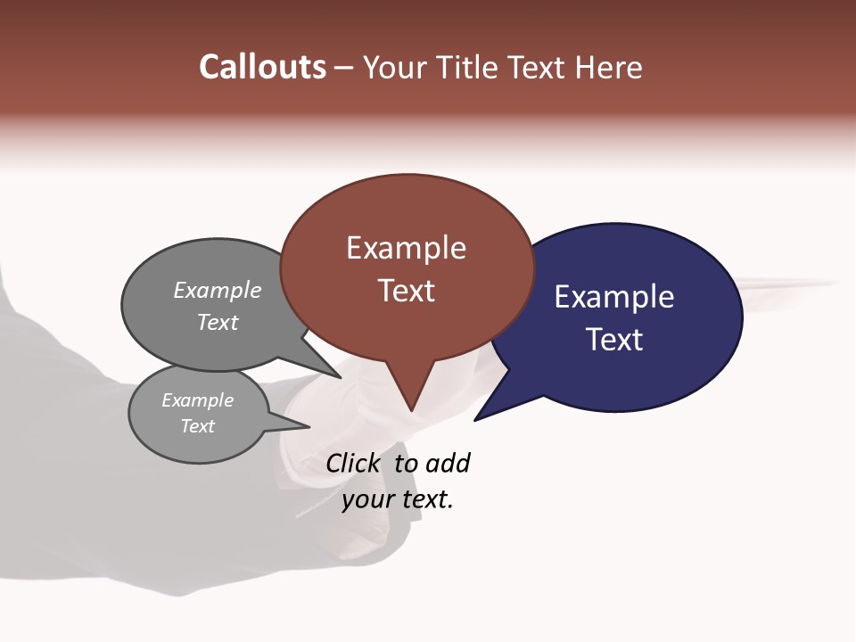 Glove Silver Waiter PowerPoint Template