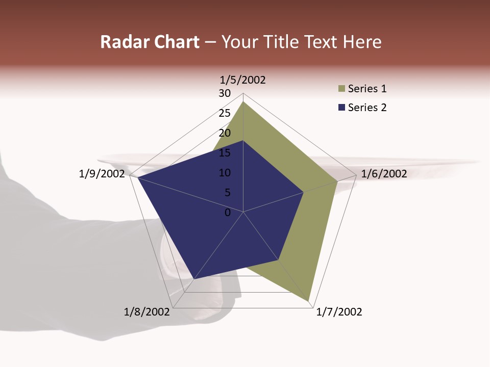 Glove Silver Waiter PowerPoint Template