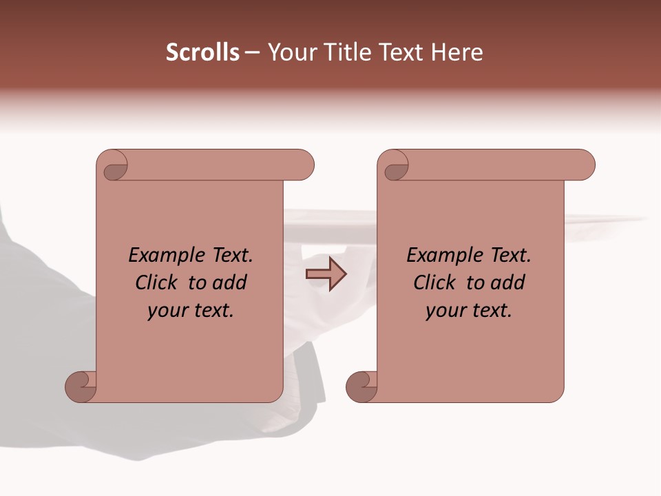 Glove Silver Waiter PowerPoint Template