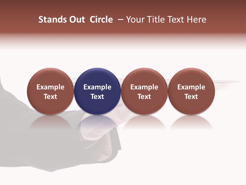 Glove Silver Waiter PowerPoint Template