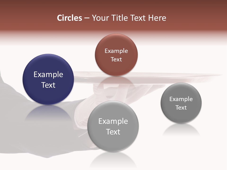 Glove Silver Waiter PowerPoint Template