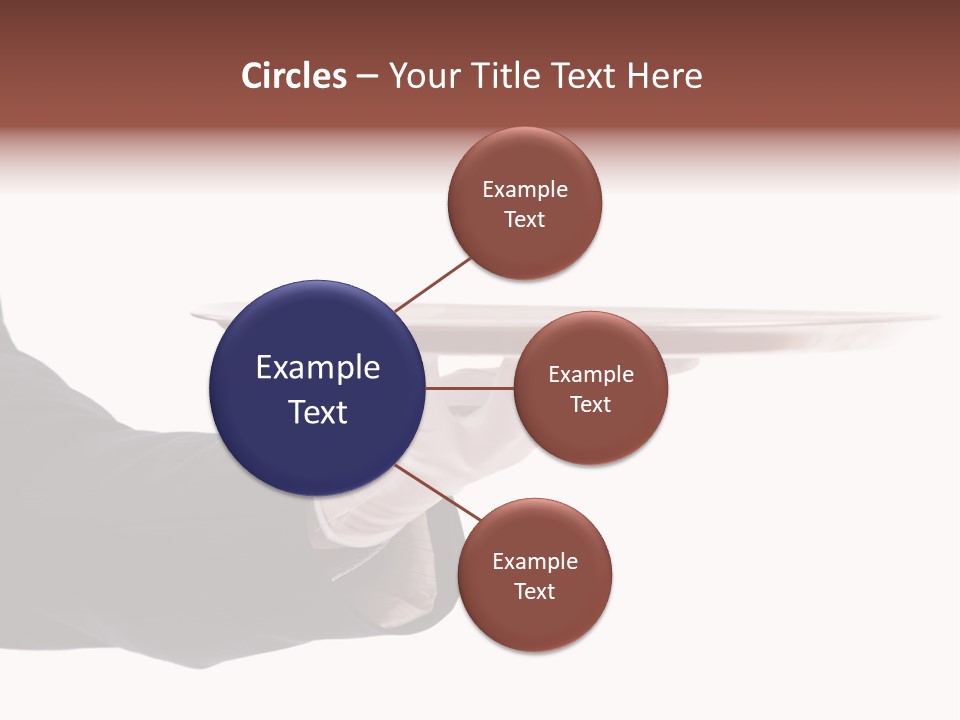 Glove Silver Waiter PowerPoint Template