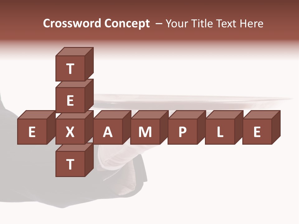 Glove Silver Waiter PowerPoint Template