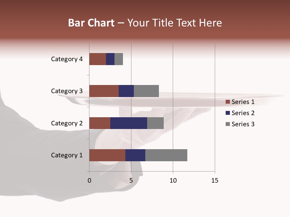 Glove Silver Waiter PowerPoint Template