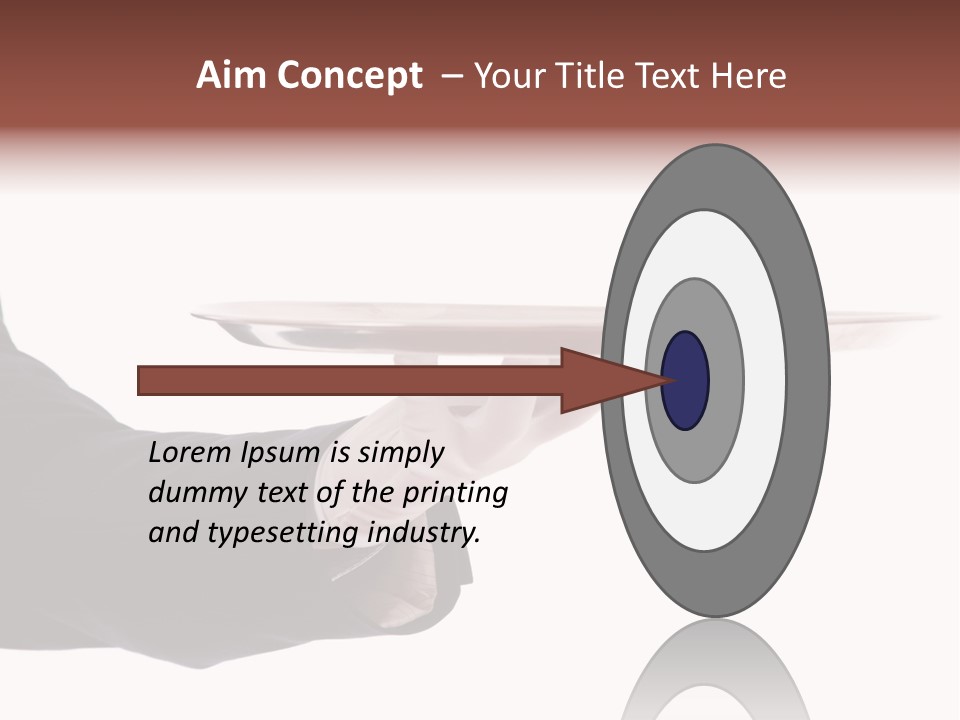 Glove Silver Waiter PowerPoint Template