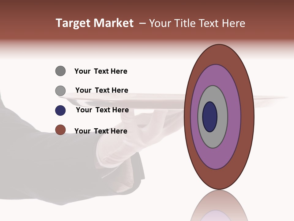 Glove Silver Waiter PowerPoint Template