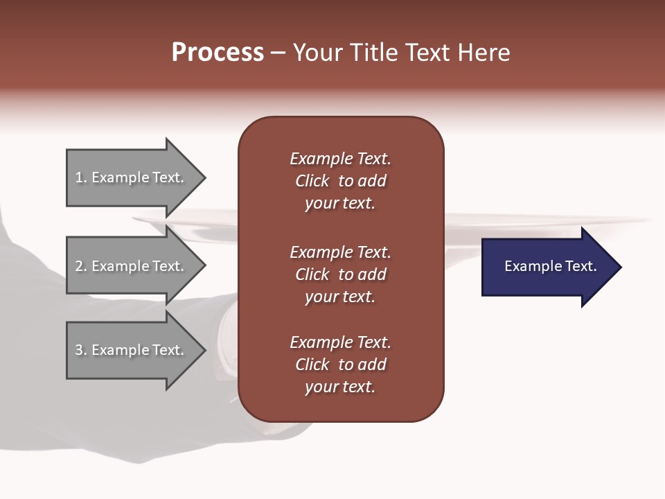 Glove Silver Waiter PowerPoint Template
