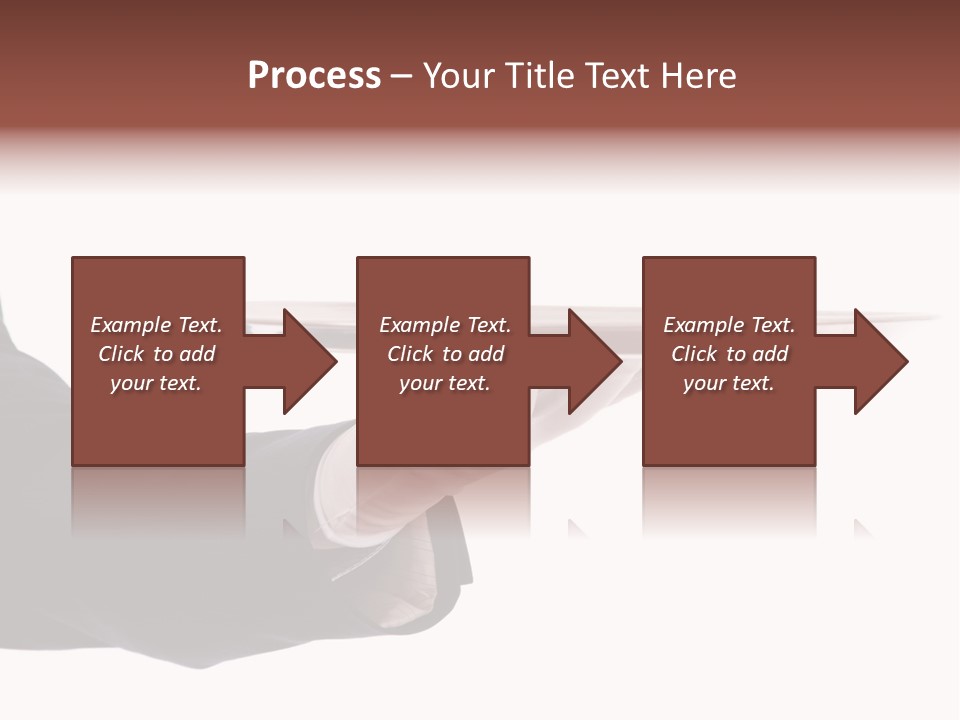 Glove Silver Waiter PowerPoint Template