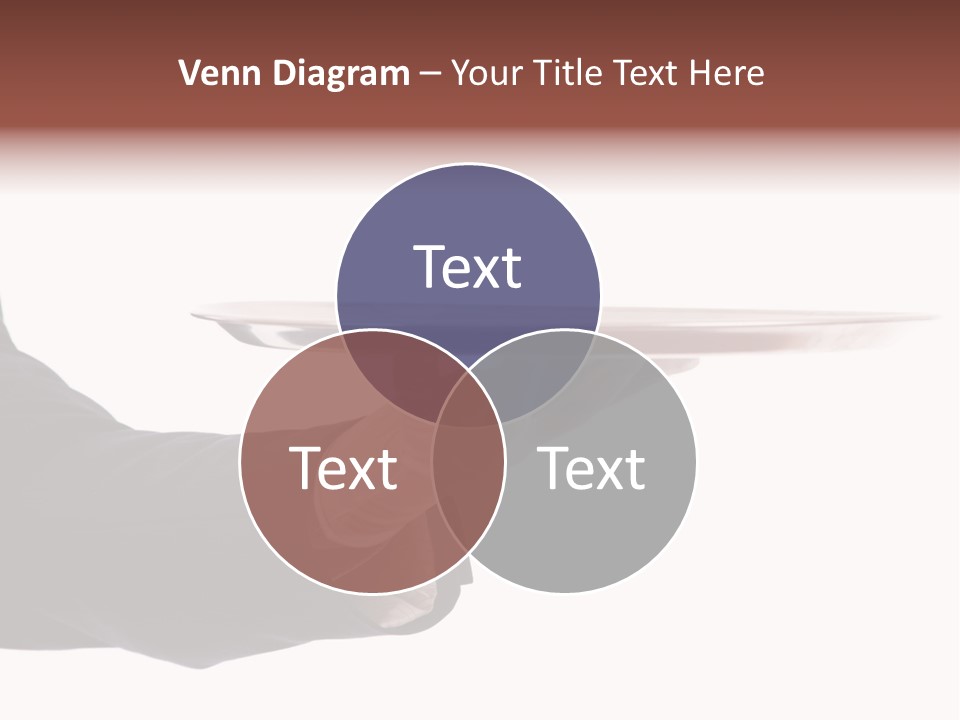 Glove Silver Waiter PowerPoint Template