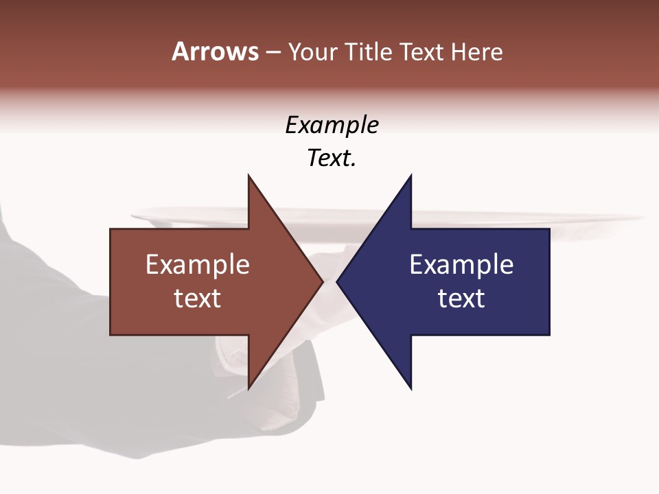 Glove Silver Waiter PowerPoint Template