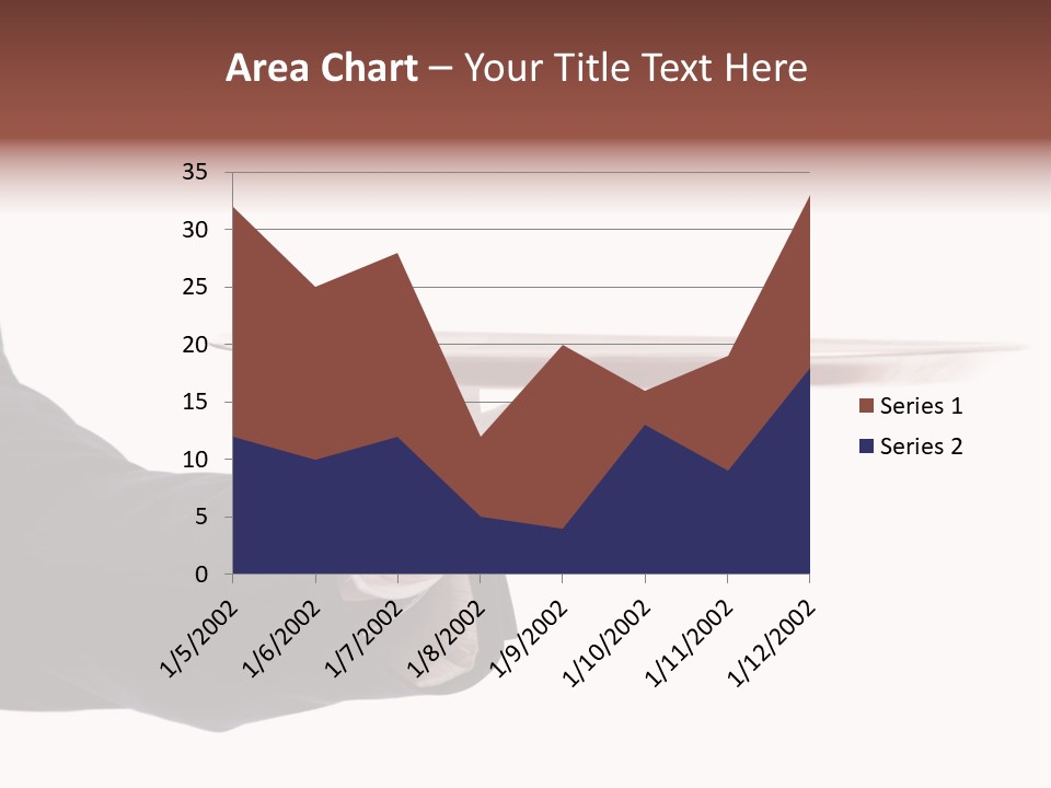 Glove Silver Waiter PowerPoint Template