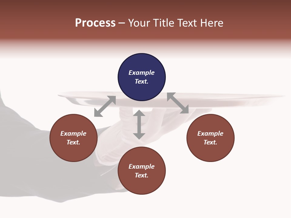 Glove Silver Waiter PowerPoint Template