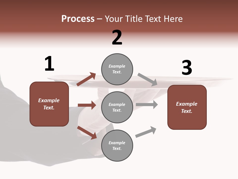 Glove Silver Waiter PowerPoint Template