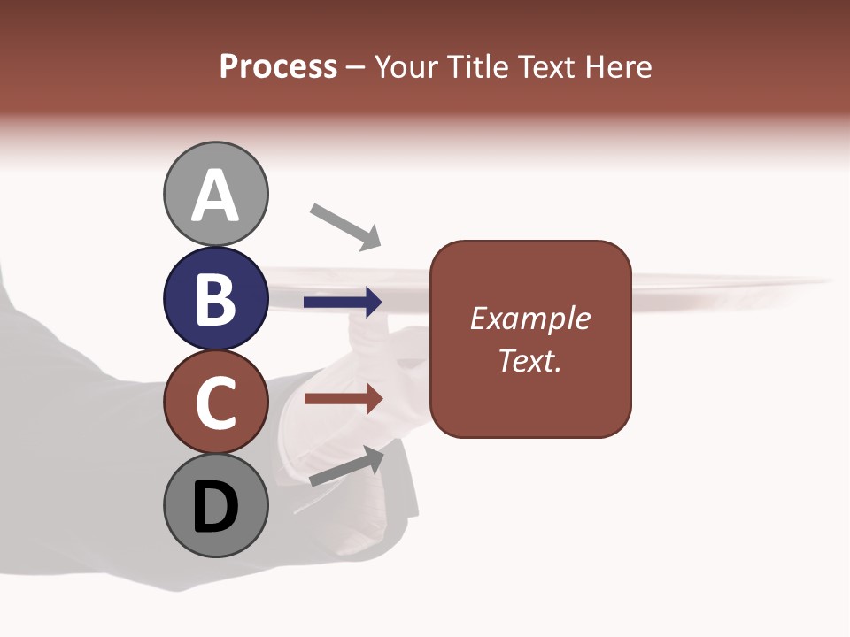 Glove Silver Waiter PowerPoint Template