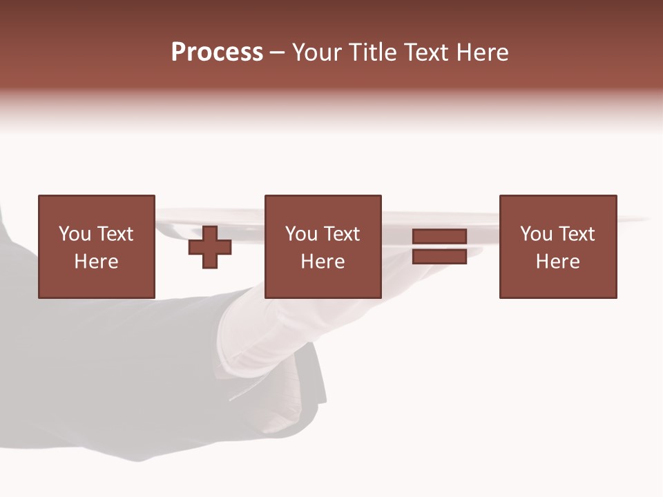 Glove Silver Waiter PowerPoint Template