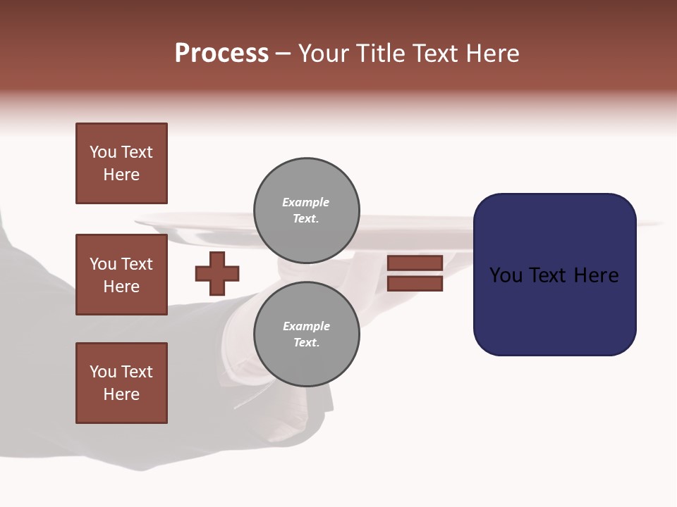 Glove Silver Waiter PowerPoint Template