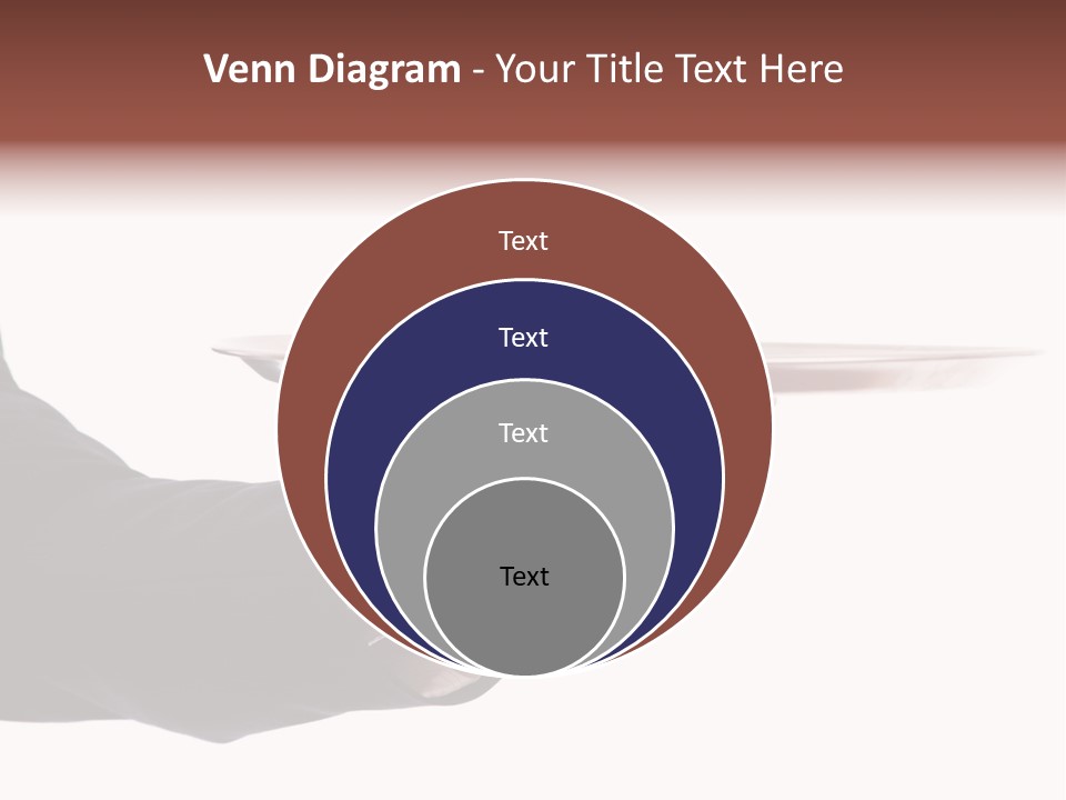 Glove Silver Waiter PowerPoint Template