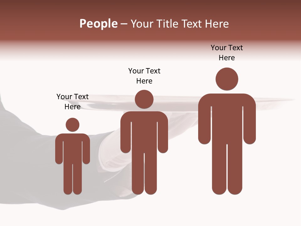 Glove Silver Waiter PowerPoint Template