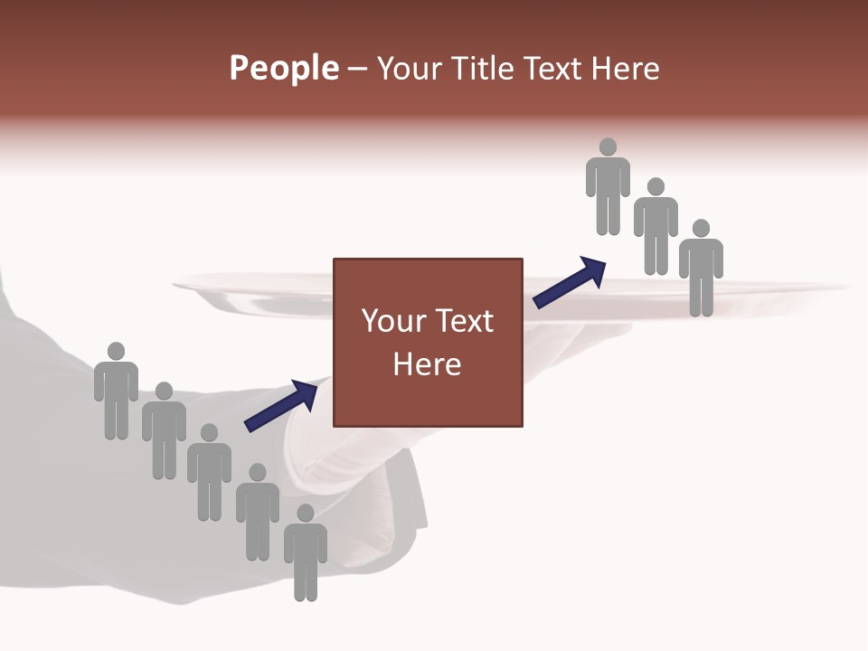 Glove Silver Waiter PowerPoint Template