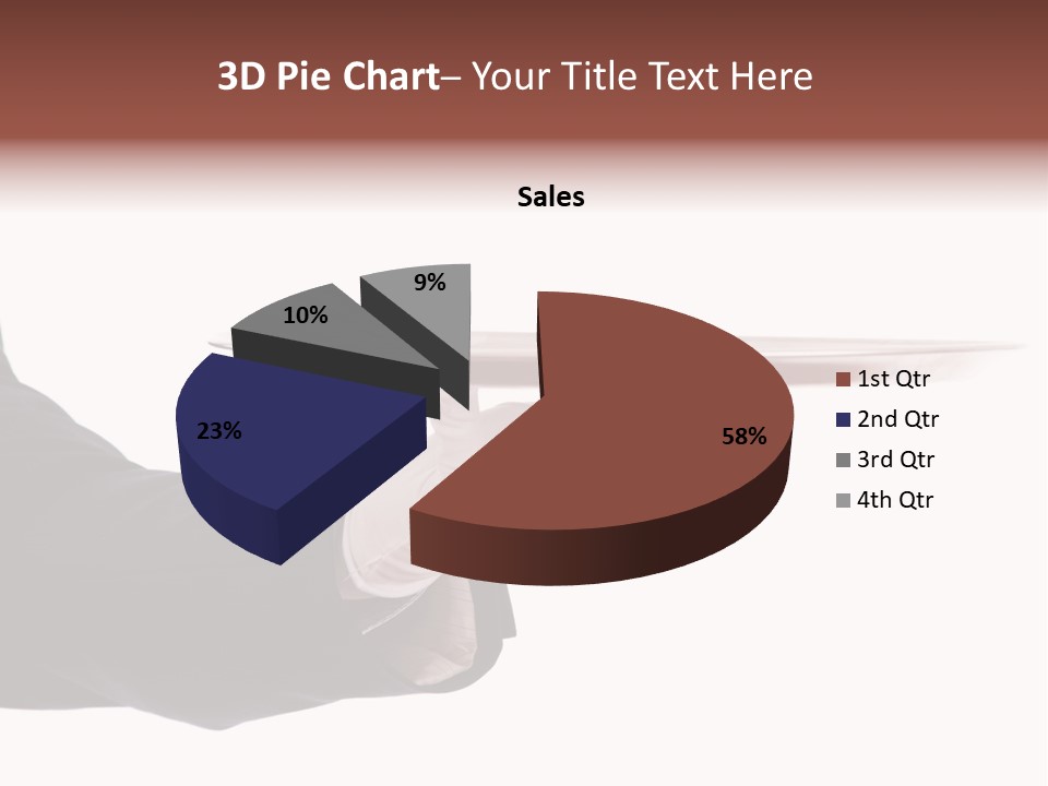 Glove Silver Waiter PowerPoint Template