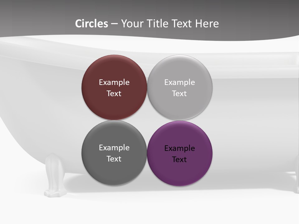 A Bathtub On A Gray And White Background PowerPoint Template