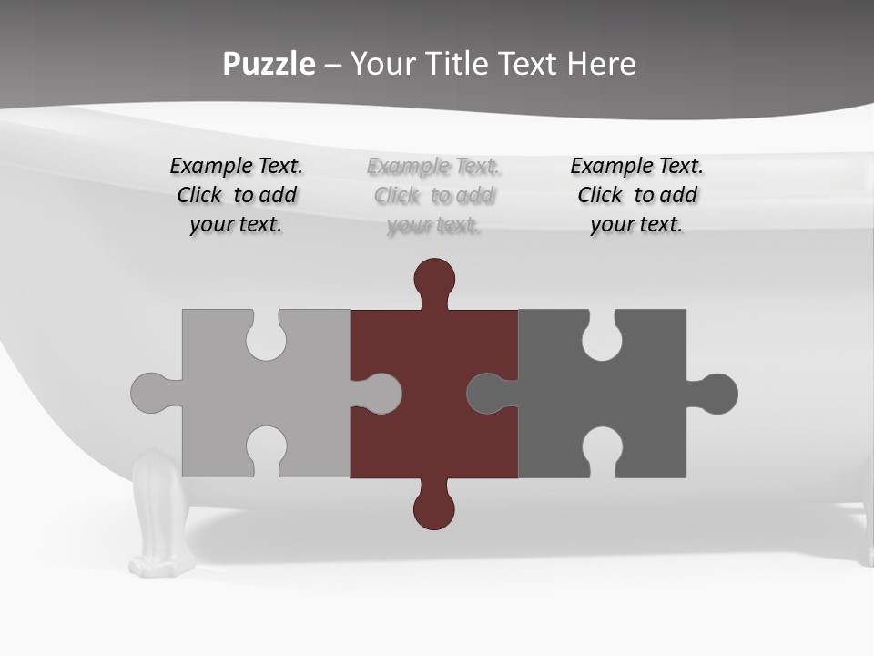 A Bathtub On A Gray And White Background PowerPoint Template