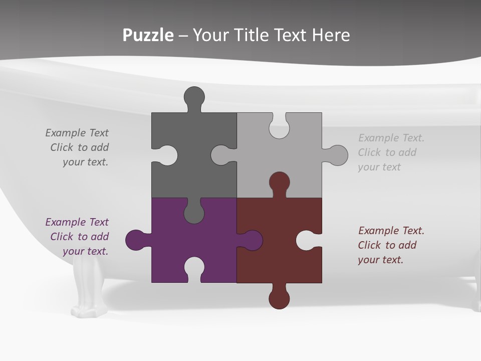 A Bathtub On A Gray And White Background PowerPoint Template