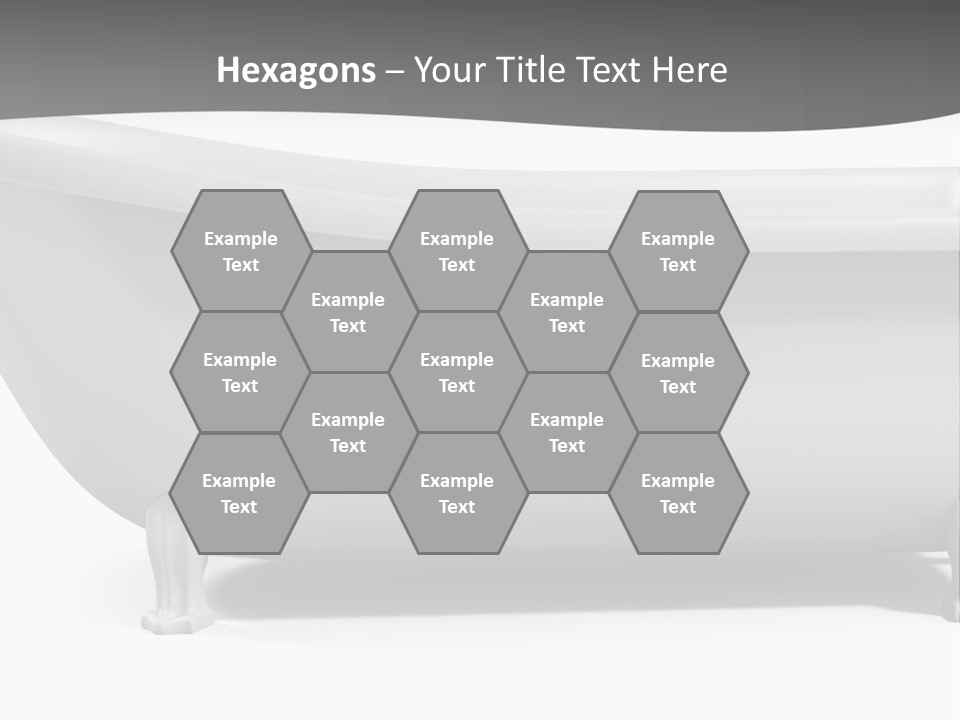 A Bathtub On A Gray And White Background PowerPoint Template